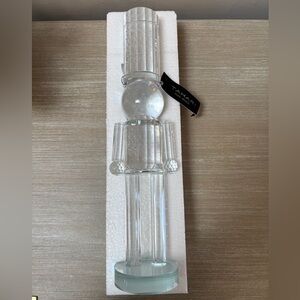TAHARI 14” TALL HOME CRYSTAL FACETED NUTCRACKER CHRISTMAS HOLIDAY DECOR NIB
